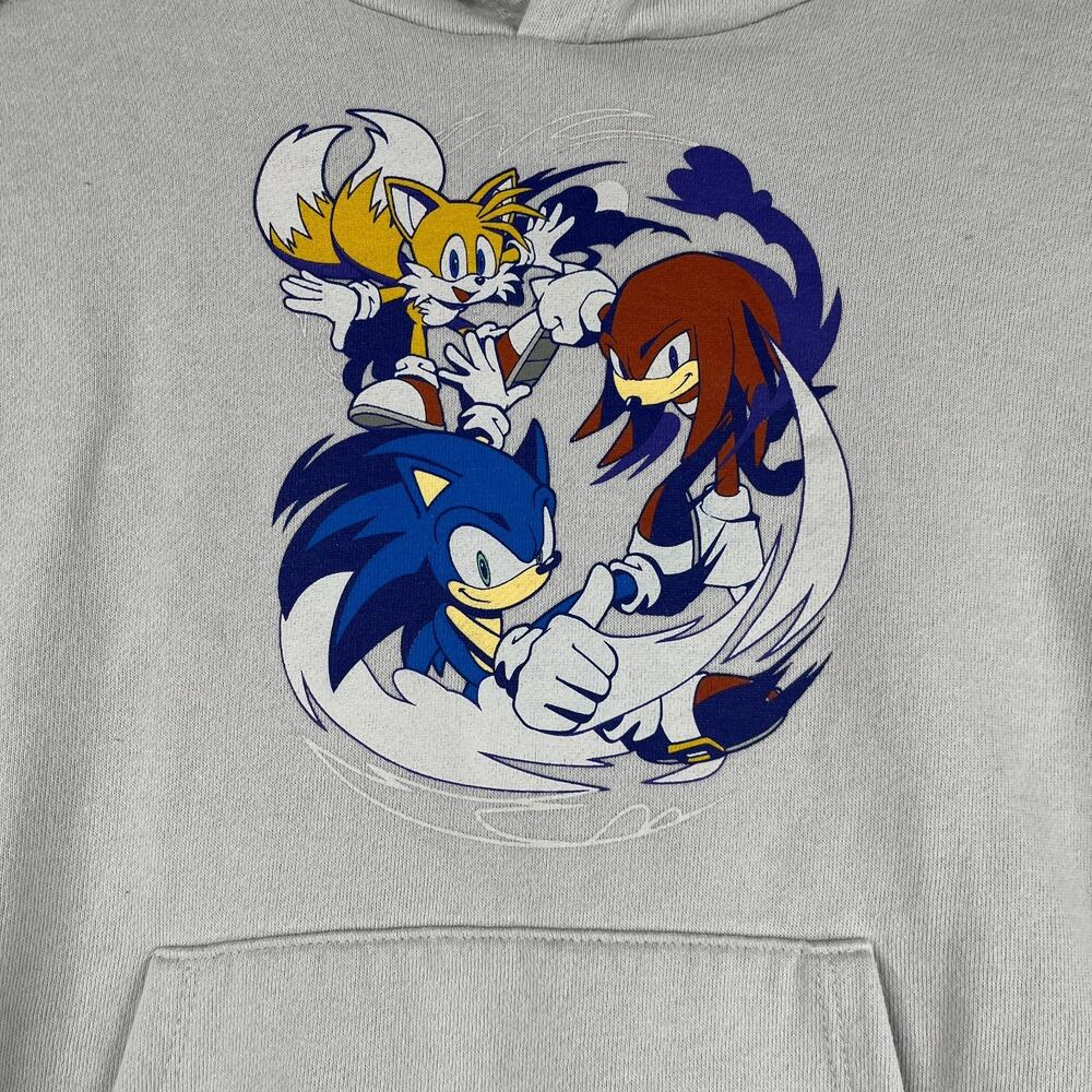 Sonic the Hedgehog Hoodie Sweatshirt Youth Medium Graphic Print Pullover Pocket - Picture 3 of 10